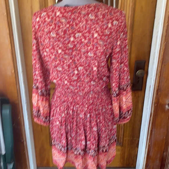 🌻American Eagle Boho Pink Floral Dress🌻 - Picture 7 of 8